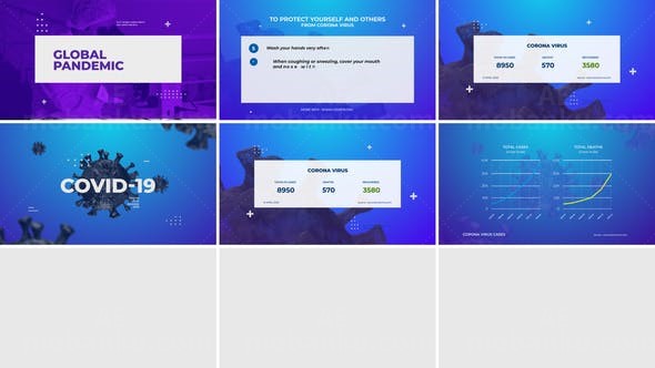 新冠疫情电视栏目包装展示AE模板