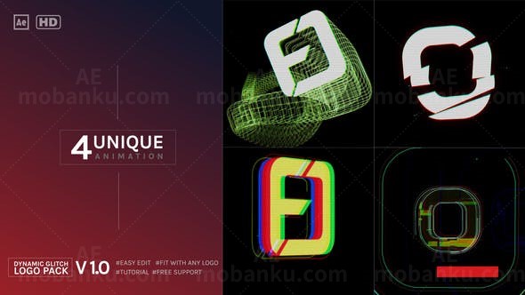 动态故障毛刺效果标志AE模板