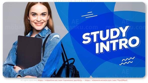 教育培训场景博客片头展示AE模板