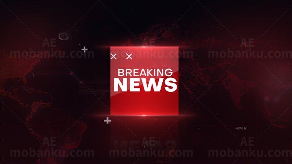 突发新闻栏目片头包装AE模板