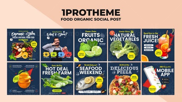 手机端美食宣传AE模板