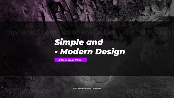 简洁企业文字标题字幕展示AE模板