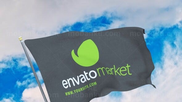 旗帜动画制作AE模板