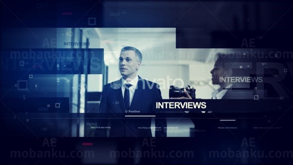 新闻聚焦栏目片头包装AE模板