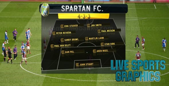 体育直播电视包装AE模板