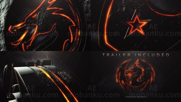 史诗魔幻暗黑标志AE模板