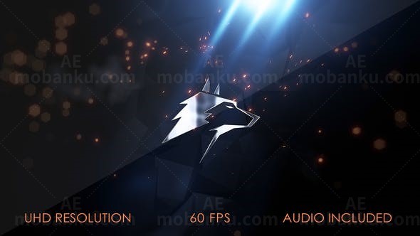 火焰喷射烟雾弥漫粒子飞舞消散标志展示AE模板