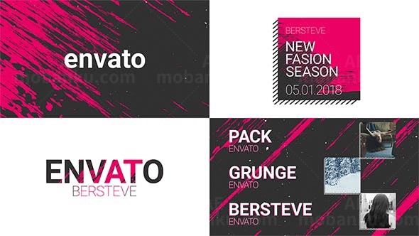 杂渍效果栏目包AE模板