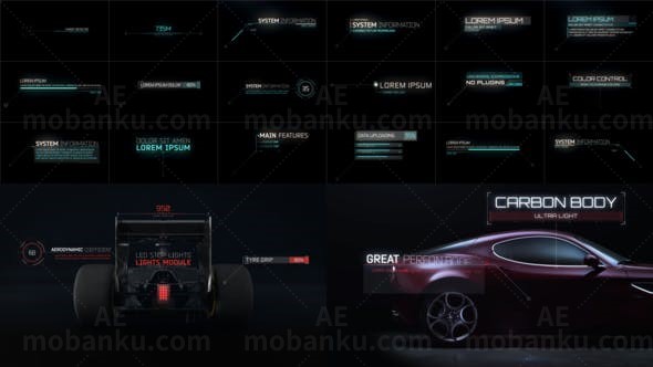 现代风格呼出线文字标题展示AE模板