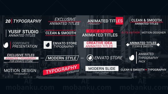 文字标题动画AE模板