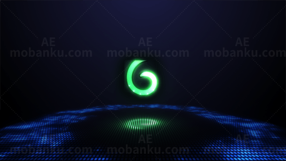 能量光效辉光闪烁标志AE模板