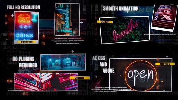 故障效果幻灯片AE模板