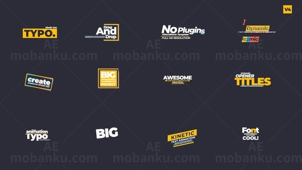 动力文字标题AE模板