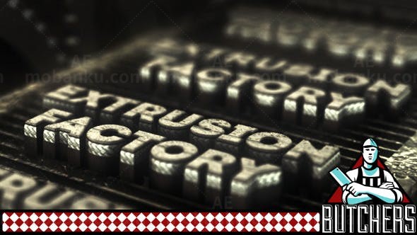 工业机器挤压LOGO展示AE模板