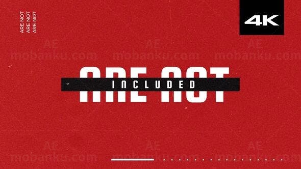 杂渍效果踏脚节奏版式片头AE模板