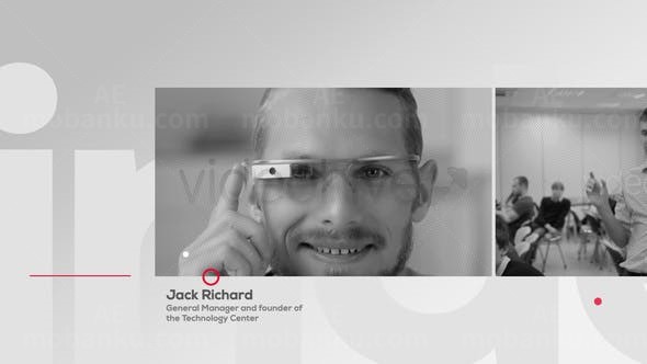 黑白色调博览中心宣传展示AE模板