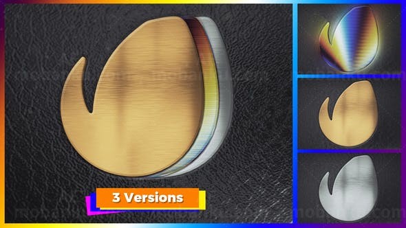 彩虹光晕皮盒子打开标志片头AE模板