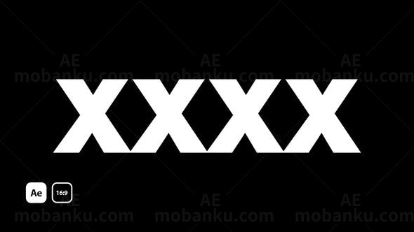 叠影闪烁效果文字标题展示AE模板