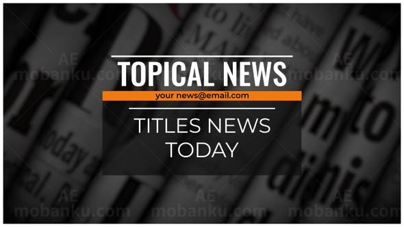 新闻标题字幕AE模板