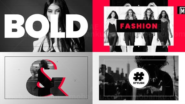 粗体文字居中大标题片头AE模板