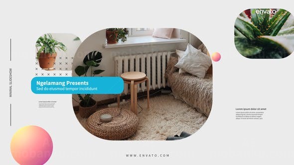 简洁幻灯片AE模板