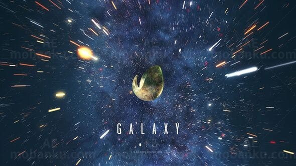 银河太空星系穿梭标志AE模板