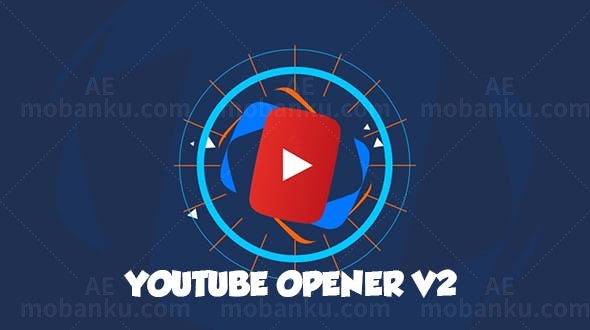 卡通风格社交网络播主片头展示AE模板