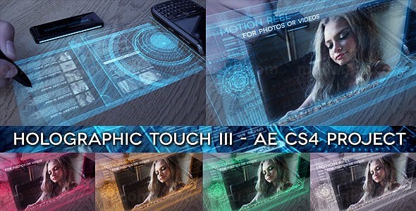 科技感触屏投影效果AE模板