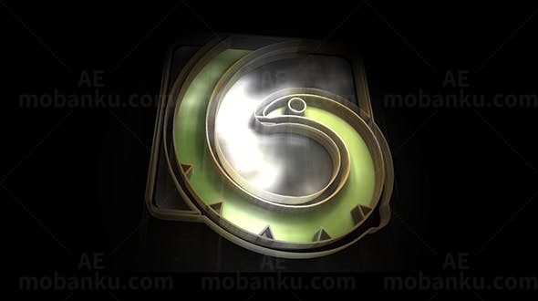 光照贯穿标志光泽反射效果标志演绎AE模板