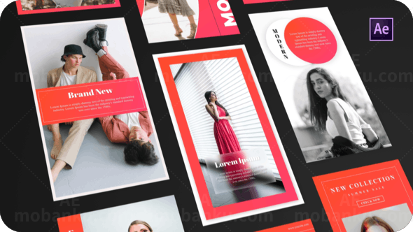 手机端促销宣传时尚广告视频包AE模板