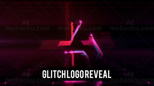 发光闪电故障效果标志演绎AE模板