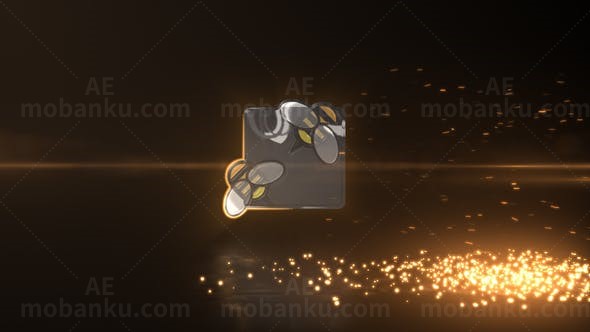 光线辉光标志粒子效果展示AE模板