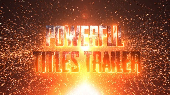 粒子发光灼热红色光雾特效标题展示AE模板