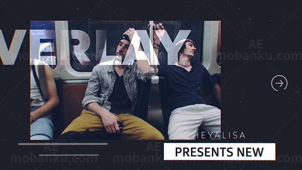 快速故障扭曲效果片头展示AE模板