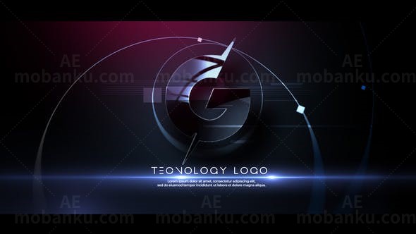 故障闪烁毛刺消除效果科技标志AE模板