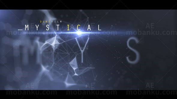 暗黑背景神经网络神秘片头AE模板