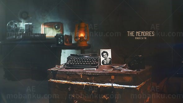 复古风格温馨照片美丽记忆展示AE模板