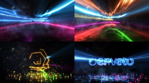 高速粒子能量光束冲击效果标志AE模板