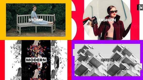 节奏感现代风格片头AE模板