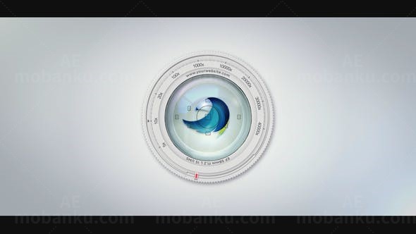 镜头聚焦效果揭示标志演绎AE模板