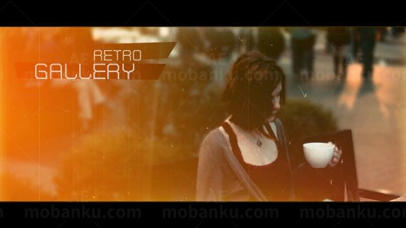 炫光过渡复古效果相册AE模板