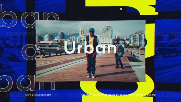 故障有源毛刺效果动作城市片头AE模板