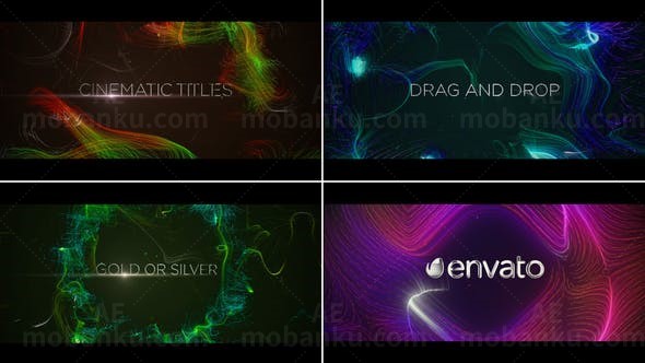 暗黑风格红色光线科幻预告片AE模板