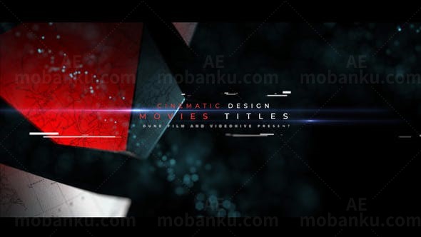 黑暗背景粒子特效影视片头AE模板