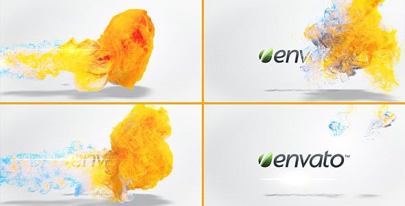 流体粒子运动LOGO演绎AE模板