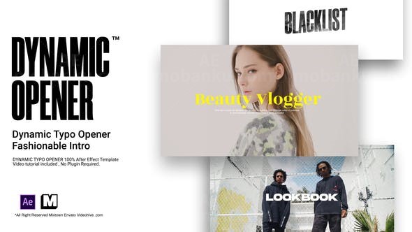 动态版式文字标题展示片头AE模板