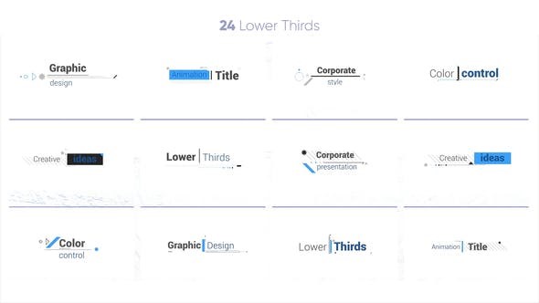 简洁动态企业文本标题展示AE模板