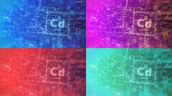 数字影视化学元素标志AE模板