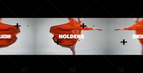 快速节奏扭曲效果版式幻灯片AE模板