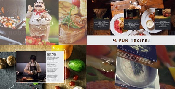 网站样板美食产品宣传促销展示AE模板